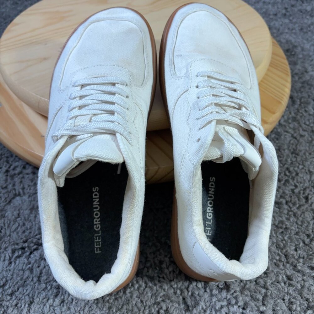 Women's Cream Athletic Shoes - Picture 6 of 8